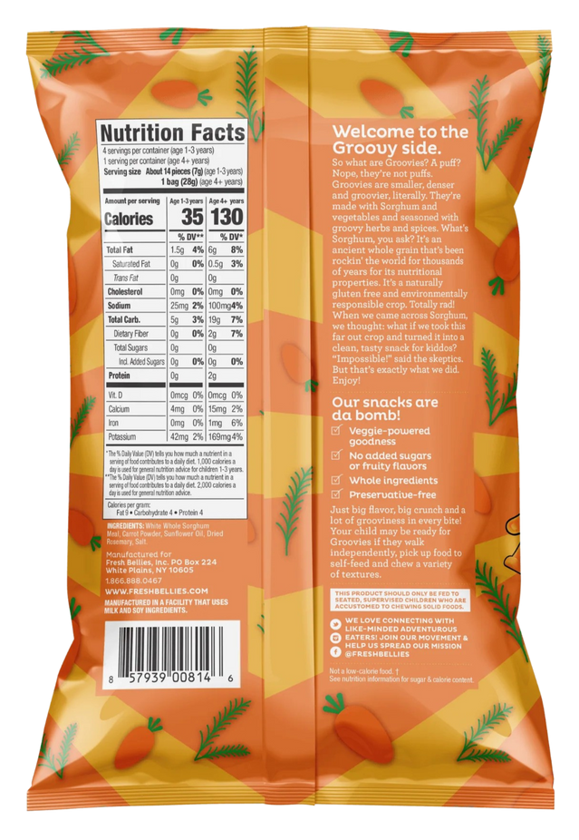 Groovies - Rosemary's Carrot Veggie Bites (6 Pack)