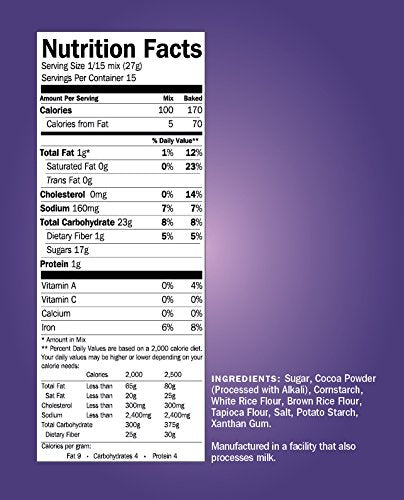 Nutrition Information - Gluten Free Chocolate Brownie Mix