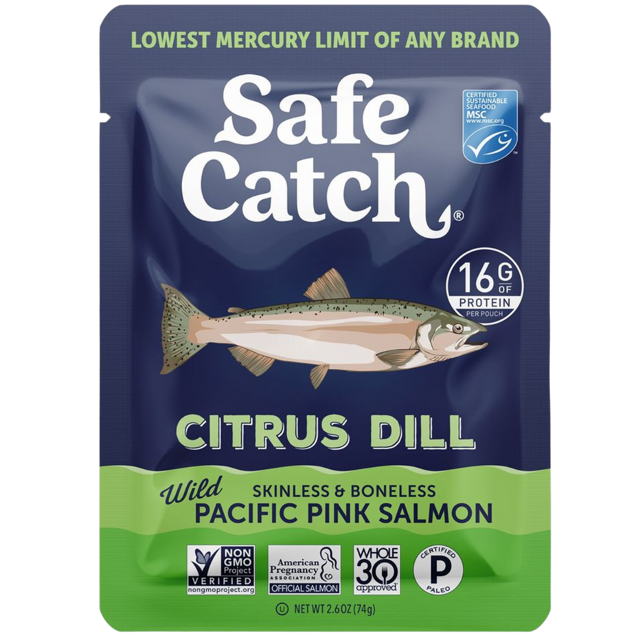 Citrus Dill Skinless & Boneless Wild Pacific Pink Salmon (12 Pack)