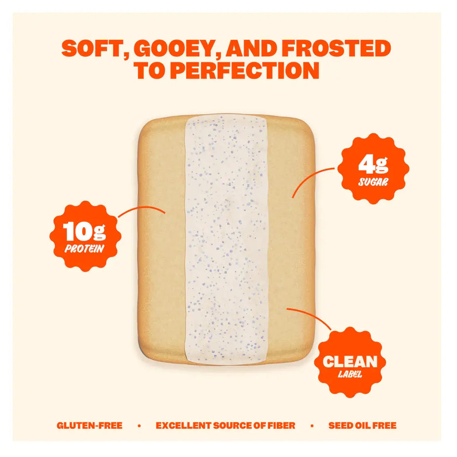 Protein Oozy Blueberry Toaster Pastries