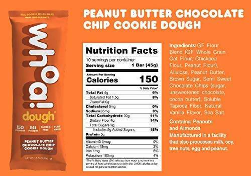 Nutrition Information - Peanut Butter Chocolate Chip Cookie Dough Bar (10 CT)