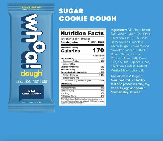 Nutrition Information - Sugar Cookie Dough Bar (10 CT)