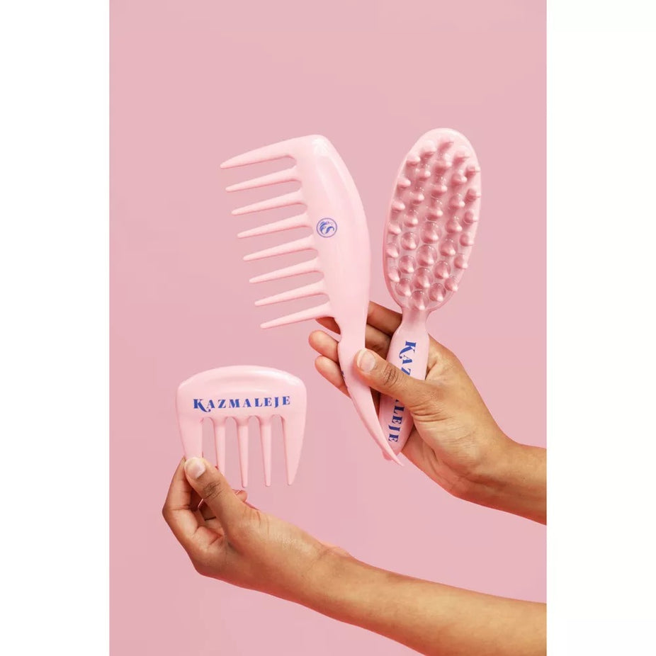 KurlsPlus Paddle Hair Comb - Pink
