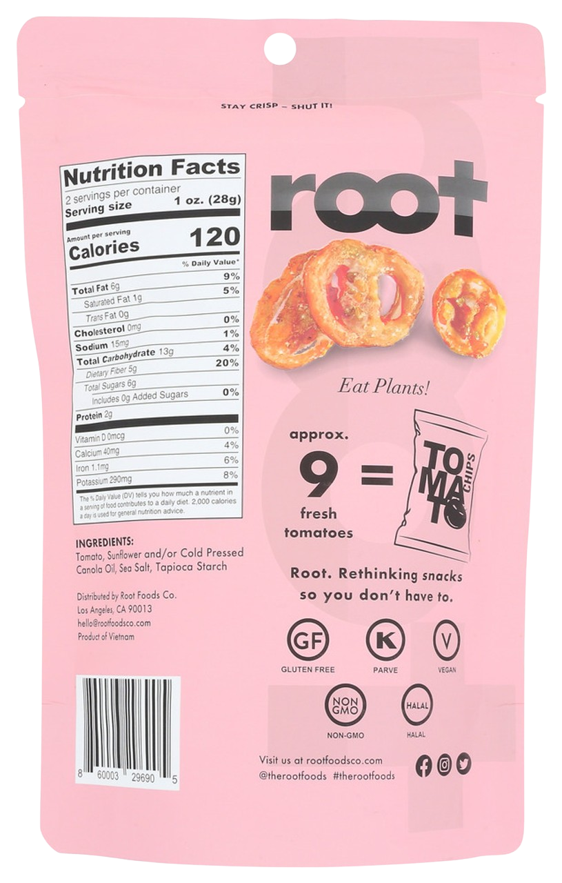 Root Foods Tomato Chips - Sea Salt