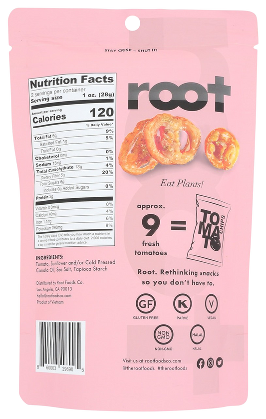 Root Foods Tomato Chips - Sea Salt