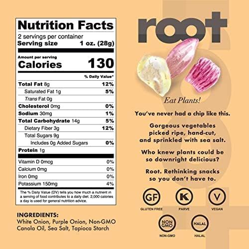 Root Foods Onion Chips - Sea Salt