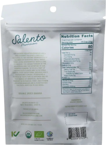 Organics Dried Banana Slices