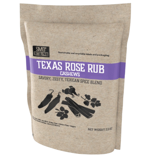 Texas Rose Cashews - Savory, Zesty, Texas Spice Mix