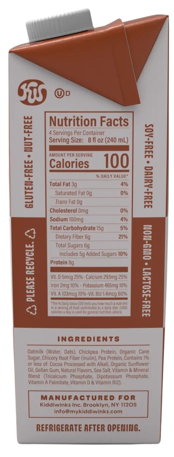 Prebiotic Plant-Based Chocolate Milk