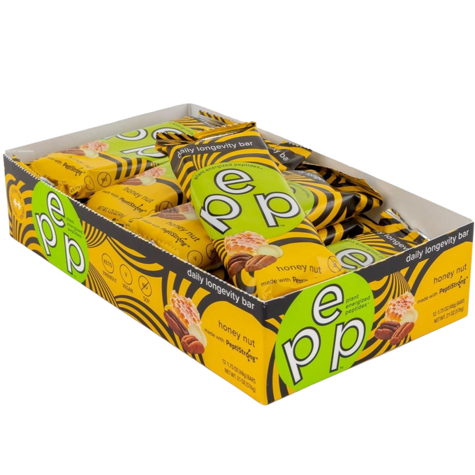 PEP Honey Nut Daily Longevity Bar (12 CT)