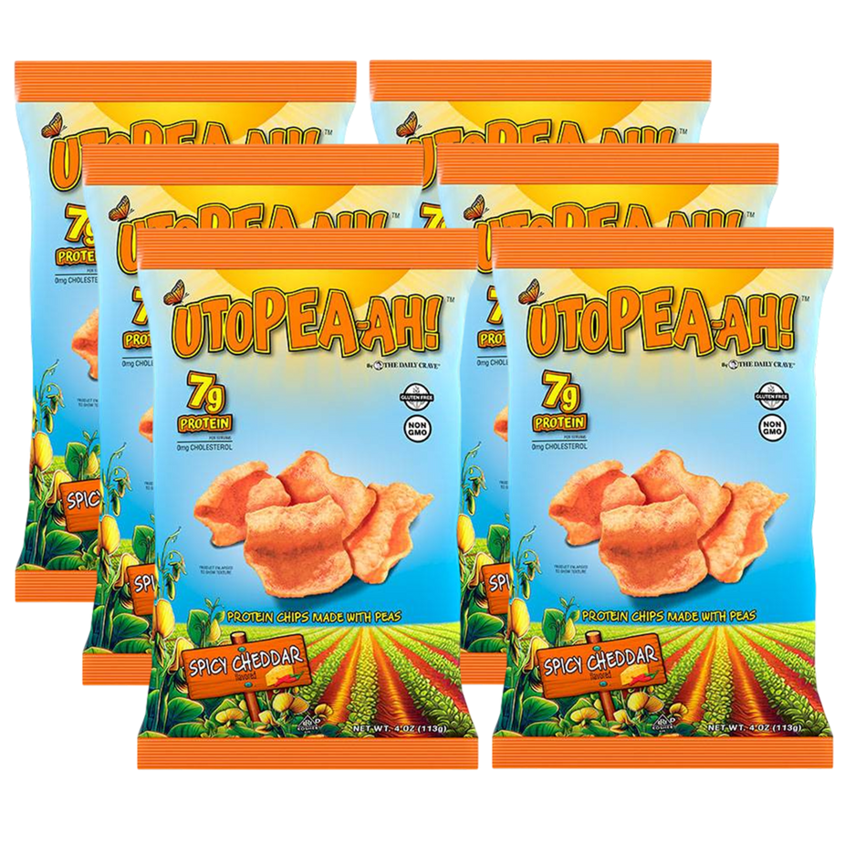 Spicy Cheddar Utopeah-ah Protein Chips (8 Pack)