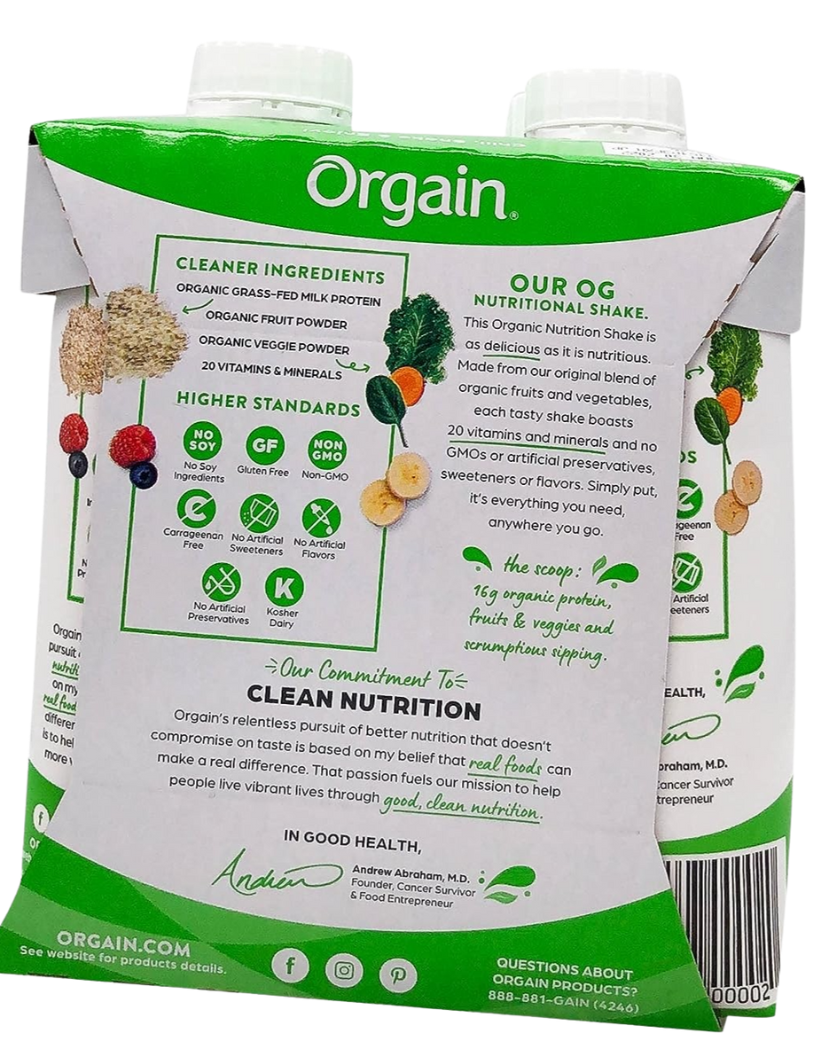 Organic Vanilla RTD Protein Shake (4 Pack)