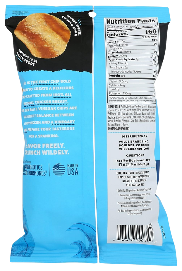 Sea Salt & Vinegar Thin And Crispy Protein Chips