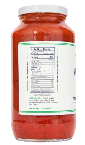 Nutrition Information - Tomato Bellisima Basil Pasta Sauce