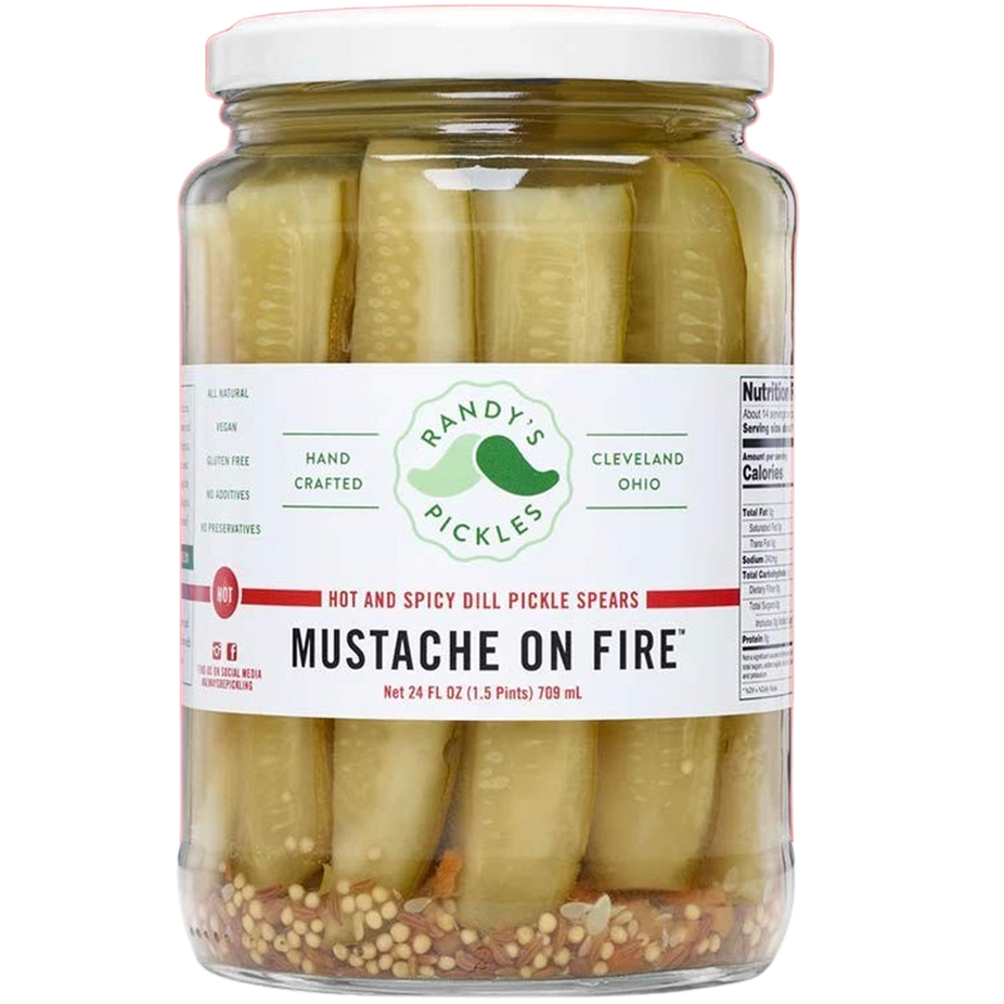 Mustache On Fire Pickles