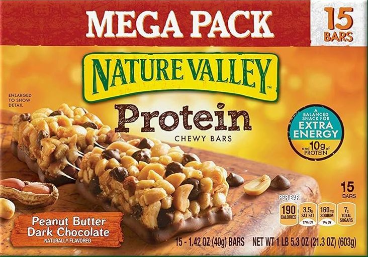 Protein Chewy Bars Family Pack - Peanut Butter Dark Chocolate (15 CT)