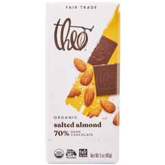 Salted Almond 70% Dark Chocolate Bar