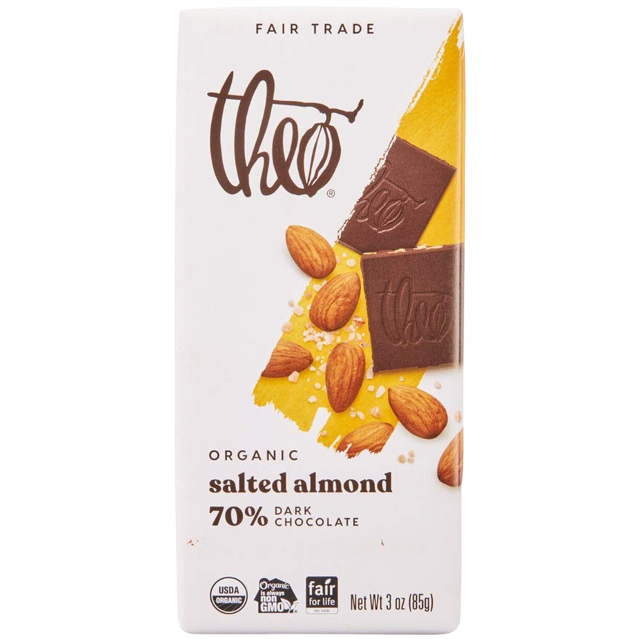 Salted Almond 70% Dark Chocolate Bar