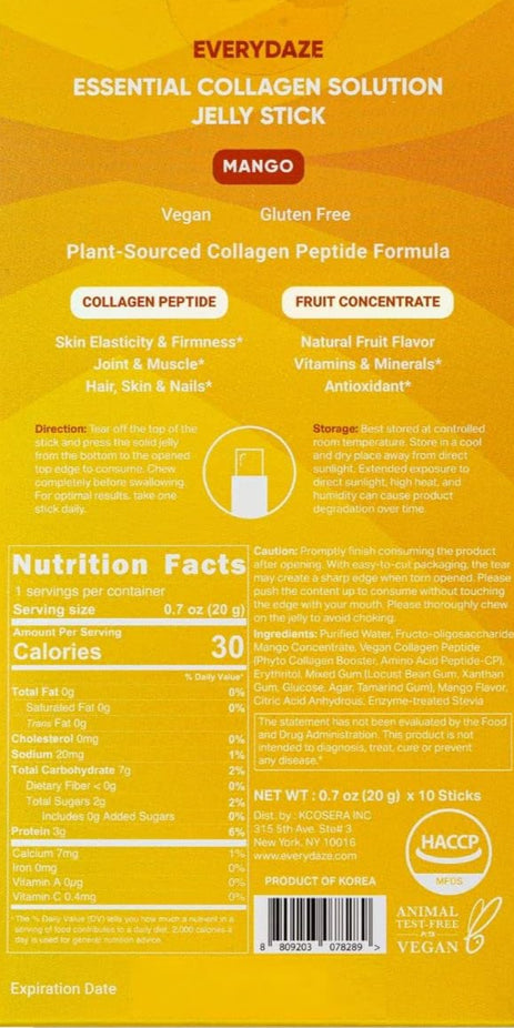 Essential Collagen Solution Jelly Stick - Mango (10 CT)