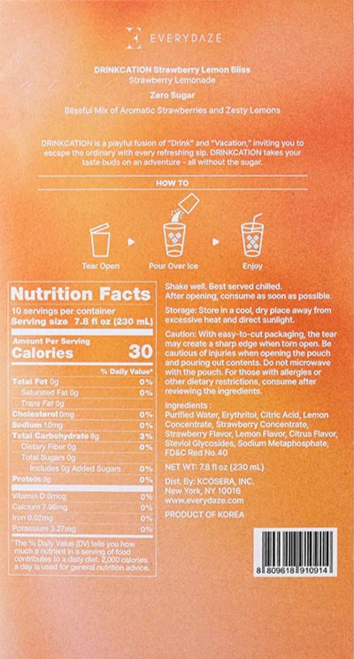 Drinkcation Strawberry Lemon Bliss (10 CT)