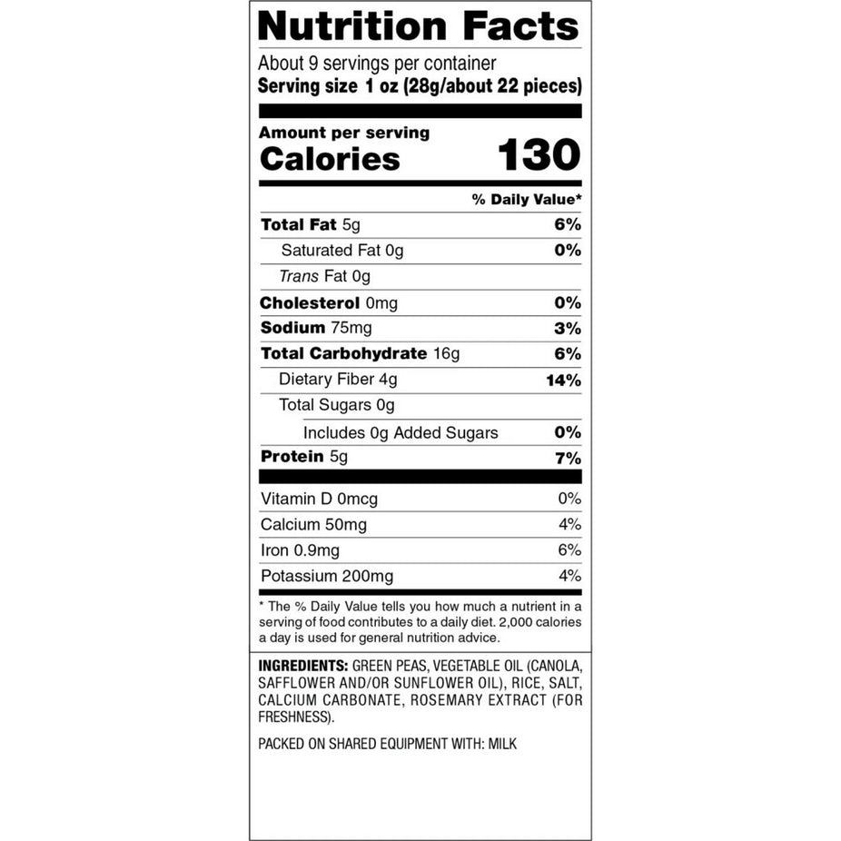 Green Pea Lightly Salted Snack Crisps