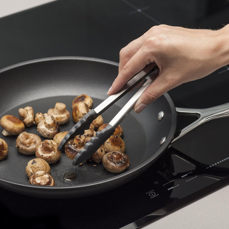 Silicone Cook's Tongs - Dark Grey