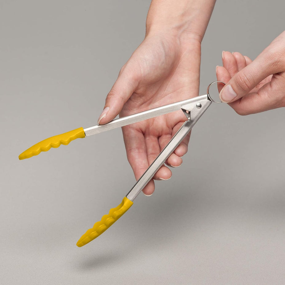 Silicone Cook's Tongs - Mustard