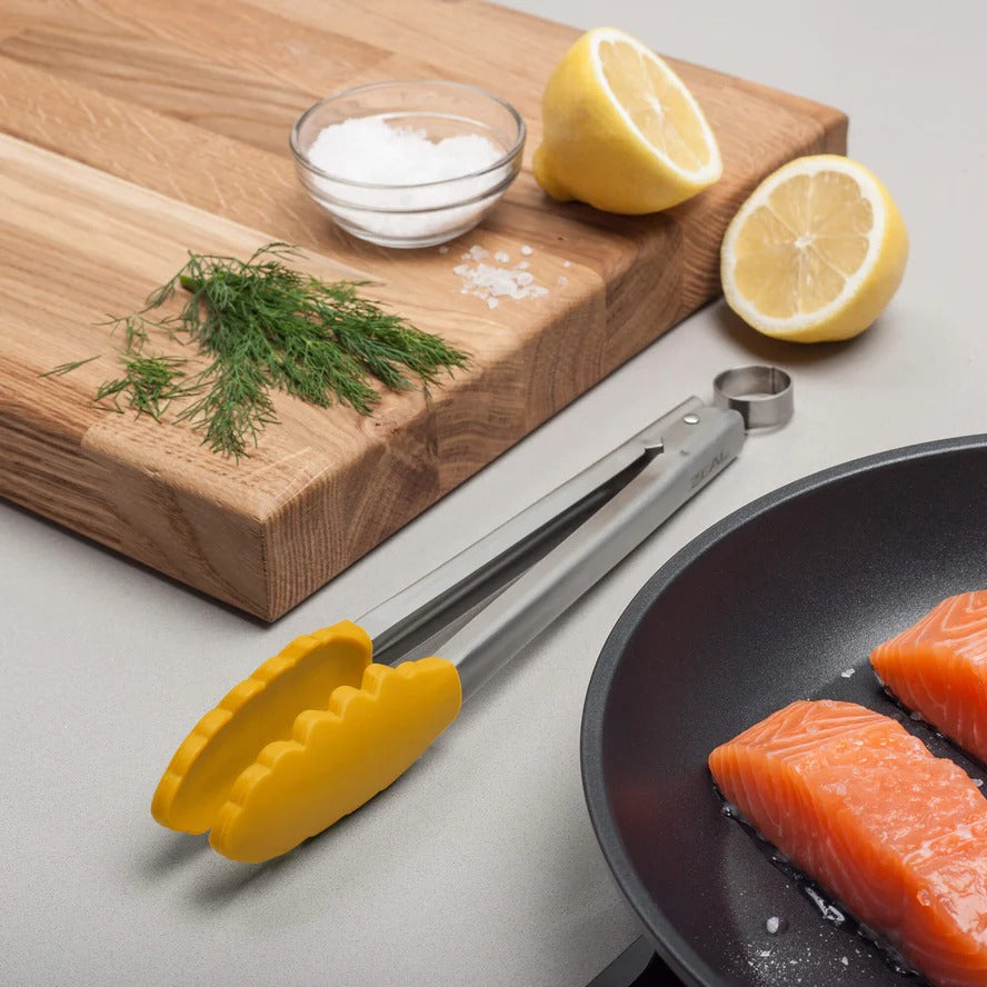Silicone Cook's Tongs - Mustard