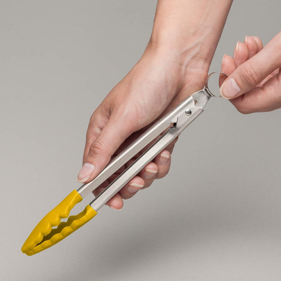 Silicone Cook's Tongs - Mustard