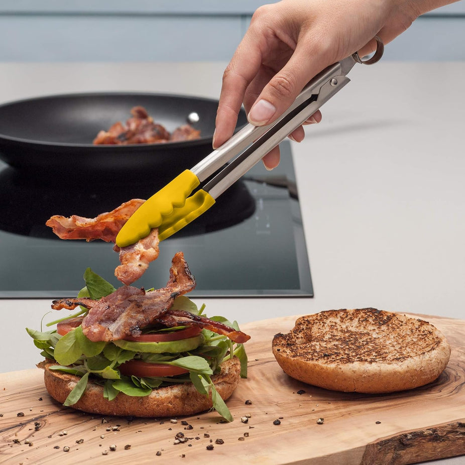 Silicone Cook's Tongs - Mustard