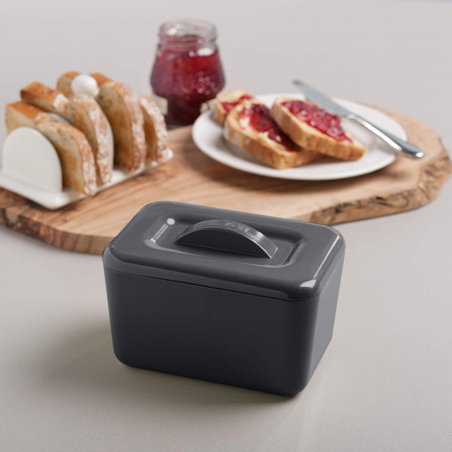 Double Walled Insulated Butter Dish - Dark Gray
