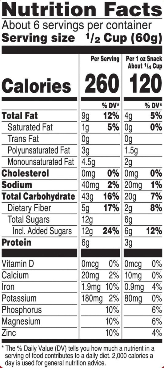 Nutrition Information - Maple Pecan Oatmeal Cup (6 Ct)