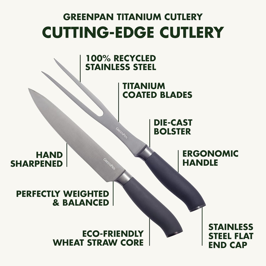 Titanium Carving Set - Grey