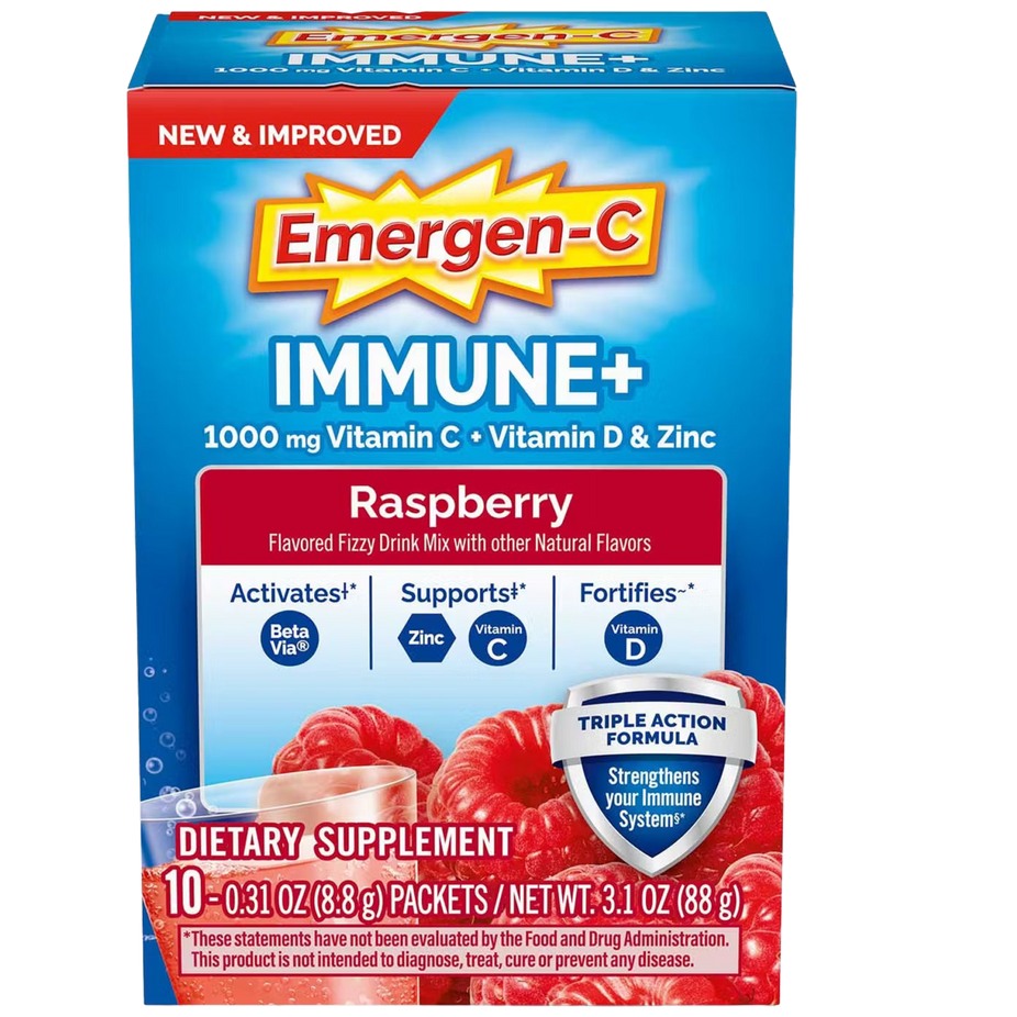 Immuni Emergen-C Immune+ Triple Action - Raspberry (10 CT) – Martie