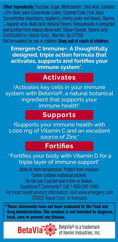 Immune+ Triple Action - Raspberry (10 CT)