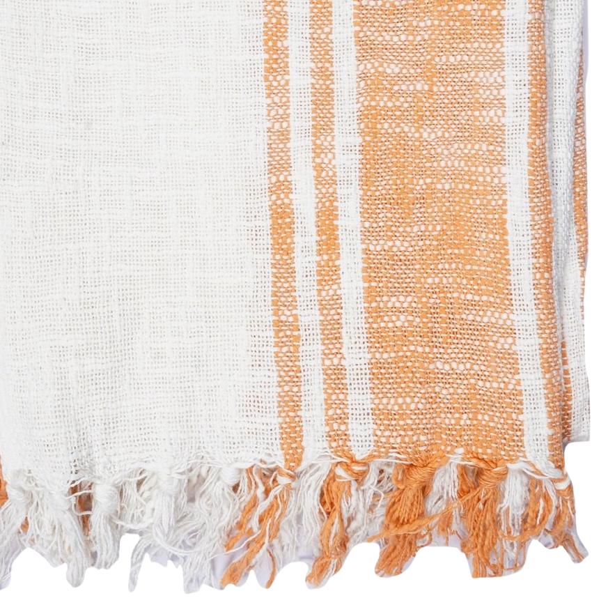 cotton-wide-striped-throw-orange-vanilla-martie