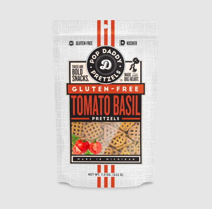 Pop Daddy Tomato Basil Pretzels, 7.5 Oz