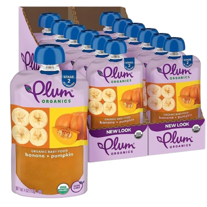 Banana & Pumpkin  - Stage 2 Baby Food (12 Pack)