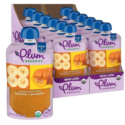 Banana & Pumpkin  - Stage 2 Baby Food (12 Pack)