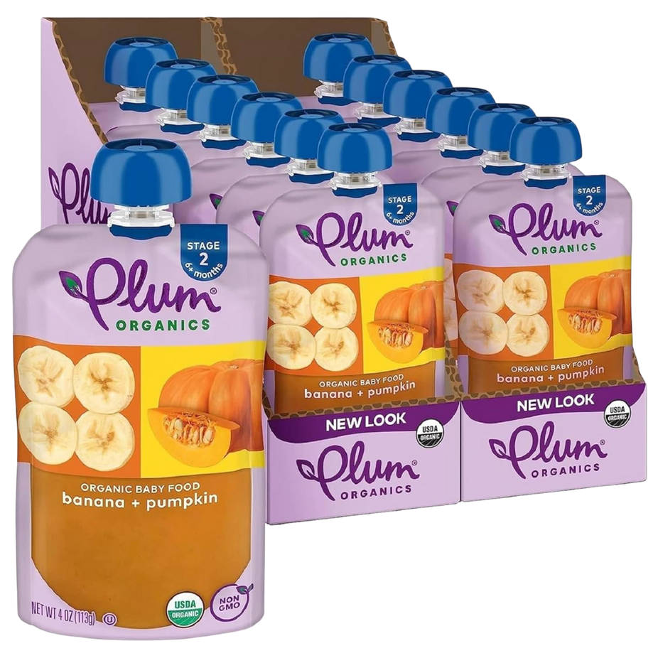 Banana & Pumpkin  - Stage 2 Baby Food (12 Pack)