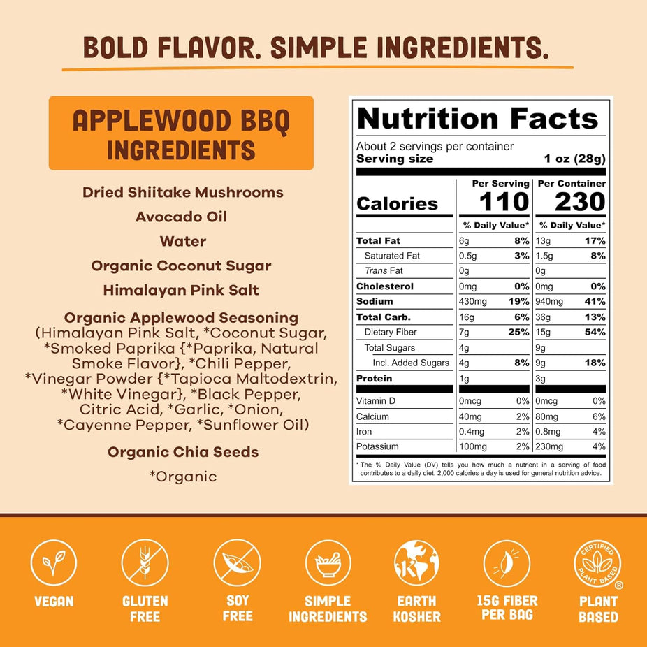 Applewood BBQ Mushroom Jerky