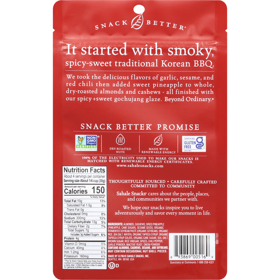 Spicy & Sweet Gochujang Almonds Glazed Mix