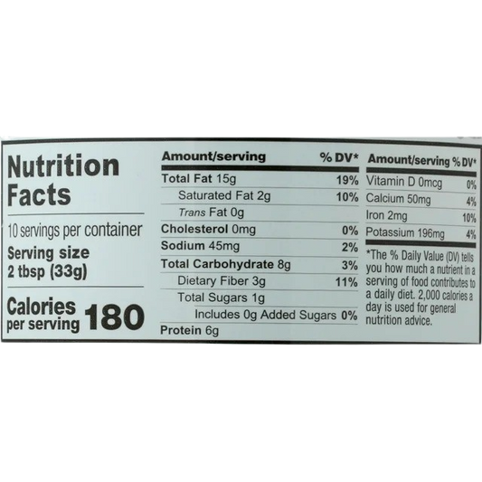 Nutrition Information - Power Fuel Crunchy Nut Butter