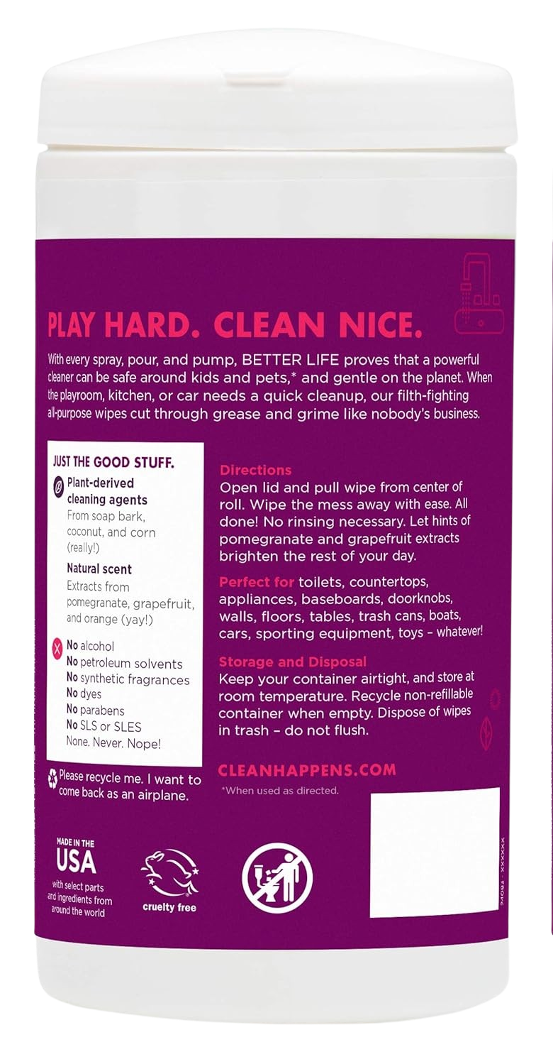 All Purpose Cleaning Wipes - Pomegranate