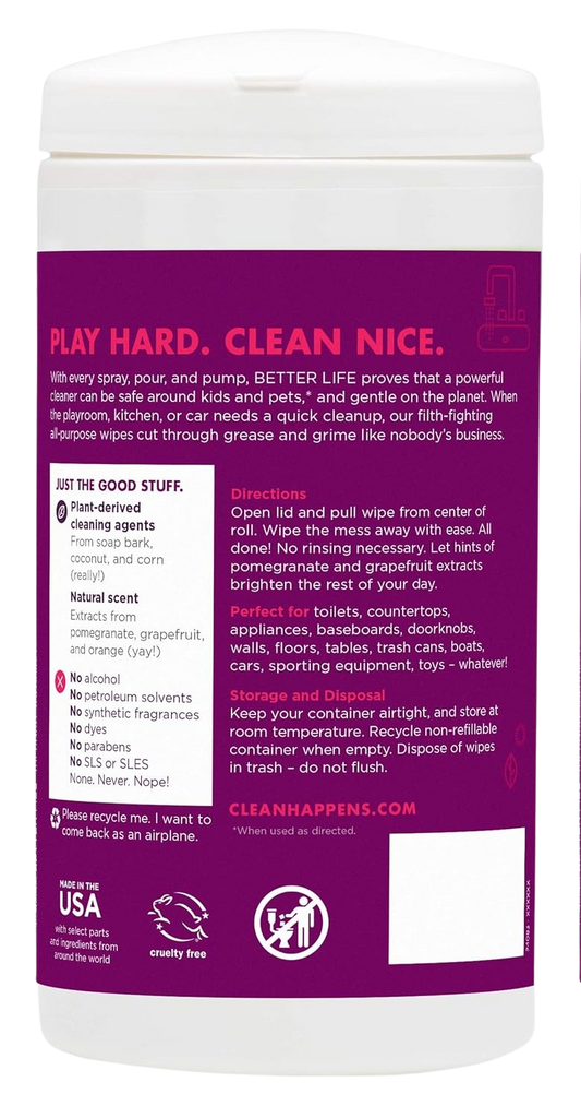 All Purpose Cleaning Wipes - Pomegranate