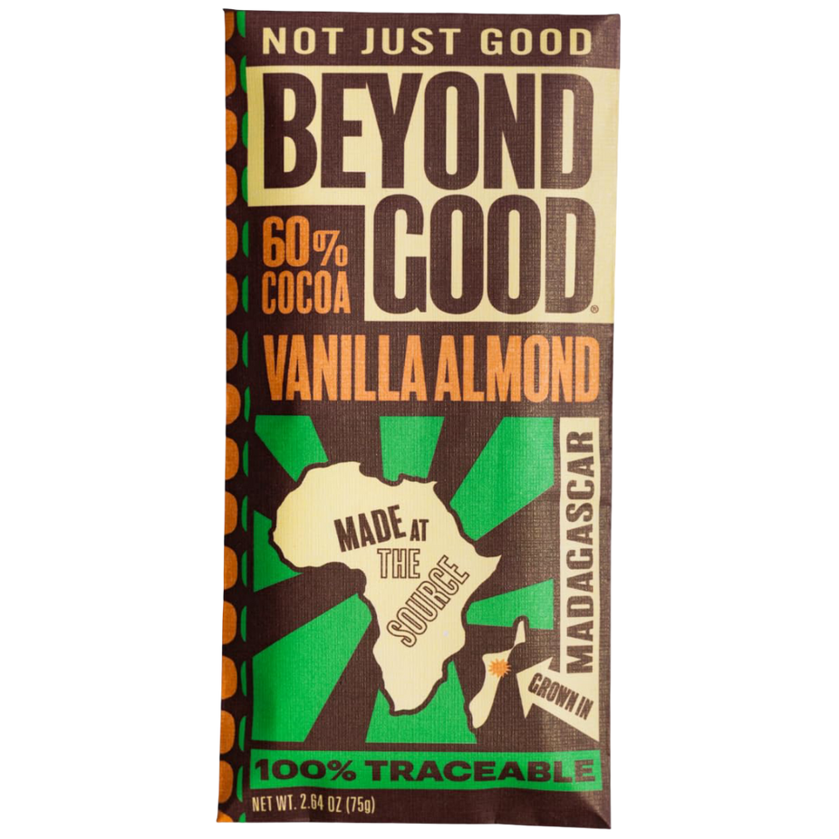 Vanilla Almond 60% Chocolate Bar