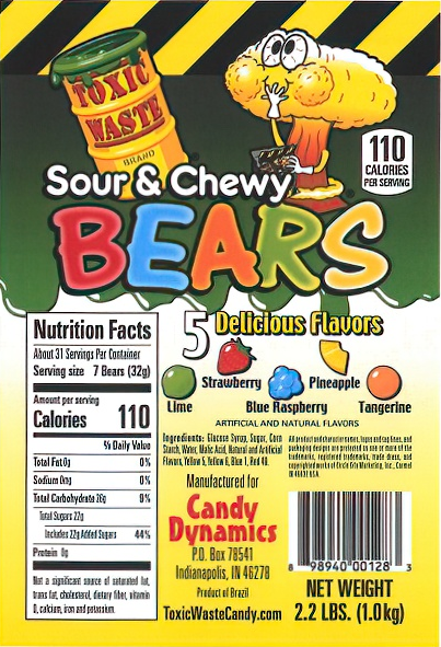 Nutrition Information - Sour & Chewy Bears