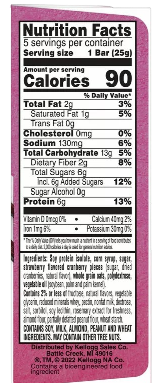 Special K Protein Snack Bars Berry Vanilla (5 CT)