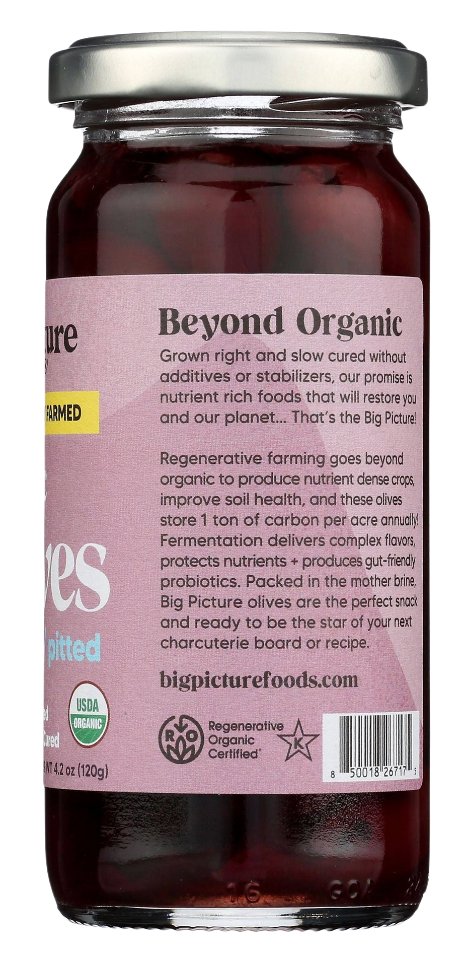 Regenerative Organic Kalamata Pitted Olives