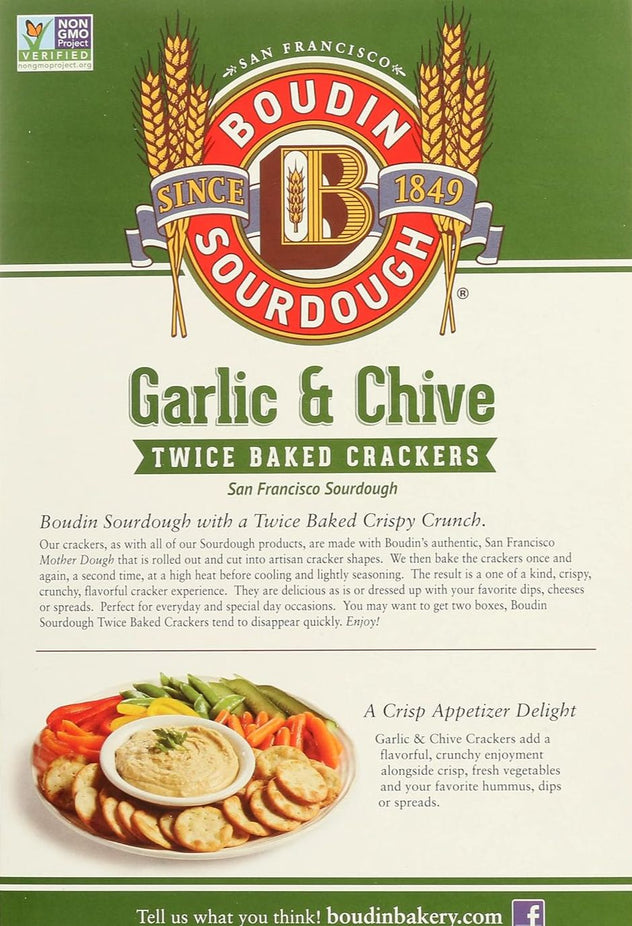 Garlic & Chive Sourdough Crackers